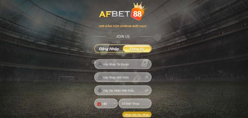 Điền thông tin đăng ký AFBET88